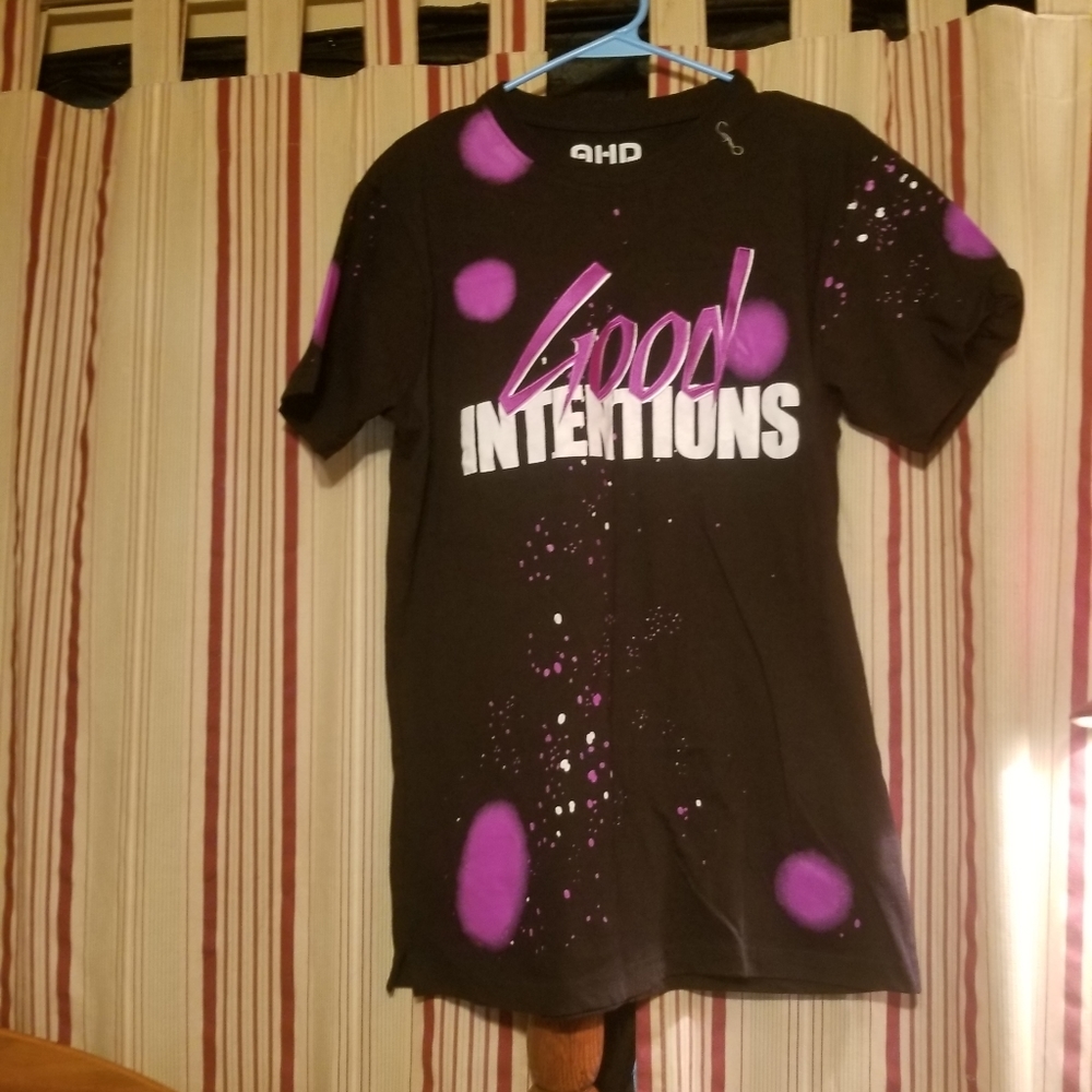 Nav & Valone Good intentions spray painted t-shirt